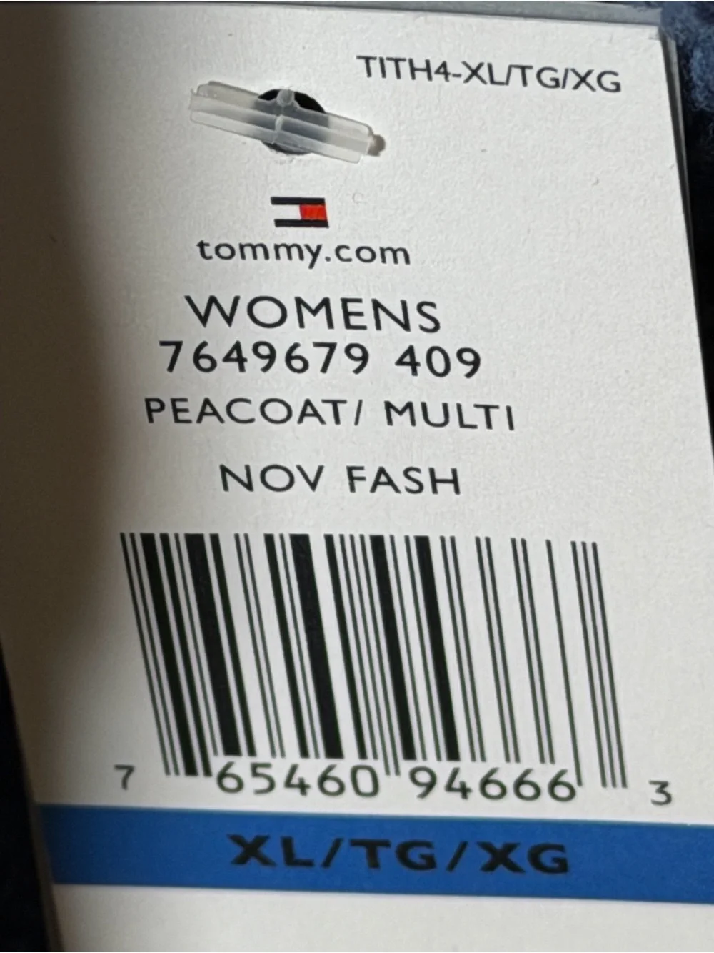 Tommy Hilfiger Blue and White Ombre Cable Turtleneck Sweater NWT Vintage XL